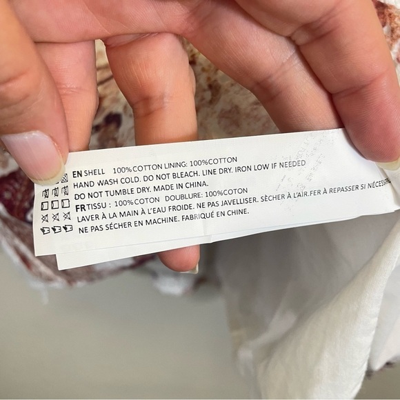 En Saison White Floral Lace Ruffle Long Sleeve Blouse Size Small - Picture 9 of 12